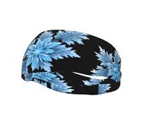 Bandeau de sport décoratif tendance avec cristaux de glace FUUNTL sur fleurs pour homme et femme