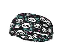 Bandeau de sport décoratif tendance avec visage de panda, respirant, doux et évacuant la transpiration, fabriqué en 100 % polyester