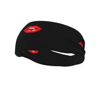 Bandeau de sport décoratif tendance HJFCZH Kiss the lips Imprime l'humidité élastique adapté pour le cyclisme, le yoga, la course à pied