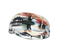 Bandeau de sport décoratif tendance HJFCZH The Four Seasons of Prints élastique évacuant l'humidité adapté pour le cyclisme, le yoga, la course à pied