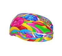 Bandeau de sport décoratif tendance pour homme et femme Motif pays de bonbons YYHWHJDE