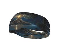 Bandeau de sport décoratif tendance WHJSSF Ancient Tree of Wisdom Impression évacuant l'humidité élastique adapté pour le cyclisme, le yoga, la course à pied