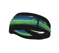Bandeau de sport décoratif tendance WHJSSF Grassland under the starry sky Printing Moisture wicking Elastic suitable for cycling yoga running