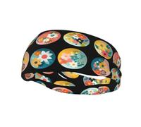 Bandeau de sport décoratif tendance YYHWHJDE coloré avec petites plaques florales pour homme et femme