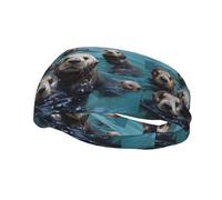 Bandeau de sport décoratif tendance YYHWHJDE The Water Laziness in the Ocean Pattern Headbands for men and women
