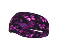 Bandeau de sport décoratif tendance YYHWHJDE violet prune papillon pour homme et femme