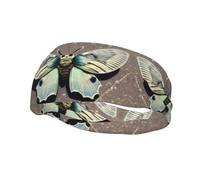 Bandeau de sport décoratif YYHHAOFA Beautiful Moth Stamp - Bandeau extensible, respirant, doux et évacuant la transpiration pour homme et femme