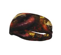 Bandeau de sport décoratif YYHWHJDE imprimé python de la forêt géante - Bandeau extensible, respirant, doux et évacuant la transpiration pour homme et femme