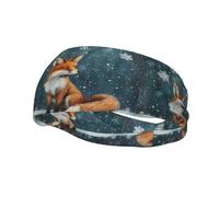 Bandeau de sport décoratif YYHWHJDE Little Fox Under The Snow - Extensible, respirant, doux et évacuant la transpiration pour homme et femme