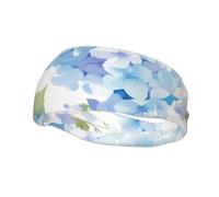 Bandeau de sport décoratif YYHWHJDE motif aquarelle hortensia - Extensible, respirant, doux et évacuant la transpiration pour homme et femme