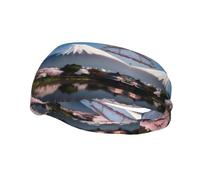 Bandeau de sport décoratif YYHWHJDE Mt. Fuji avec imprimé au début du printemps - Bandeau extensible, respirant, doux et évacuant la transpiration pour homme et femme