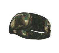 Bandeau de sport décoratif YYHWHJDE The Lamb in the Spaceship Prints - Bandeau extensible, respirant, doux et évacuant la transpiration pour homme et femme