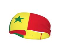 Bandeau de sport drapeau du Sénégal évacuant l'humidité en tissu éponge absorbant la transpiration