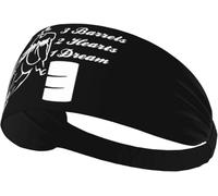 Bandeau de Sport élastique Anti-Transpiration, Motif Cheval de Course de barils, 3 barils, 2 cœurs, 1 rêve, Plein air, Fitness évacuant l'humidité