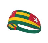 Bandeau de Sport élastique aux Couleurs du Drapeau du Togo, idéal pour la Course à Pied, Le Cyclisme et Le Yoga. Respirant et Absorbant la Transpiration, il Convient à la Plupart des Hommes et des fe