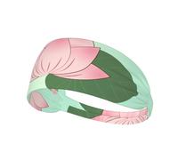 Bandeau de sport élastique avec fleurs de lotus YYHHAOFA qui attendent de fleurir Impression douce, respirante, séchage rapide