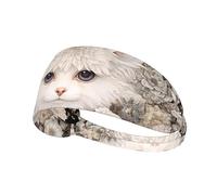 Bandeau de Sport Elastique Bandeau Cheveux YYHWHJDE Fleur Imprimé Chat Spandex Doux, Respirant, Séchage Rapide