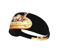 Bandeau de sport élastique BROLEO Little Camel sur un donut imprimé doux, respirant, séchage rapide