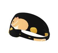 Bandeau de sport élastique BROLEO Little Hamster loves to eat potatoes Printing Quick Dry Moisture Absorber
