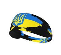 Bandeau de sport élastique double face avec carte de l'Ukraine, idéal comme cadeau pour les amis amateurs de sport, la famille