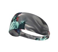 Bandeau de sport élastique double face avec motif statue de la Liberté, idéal comme cadeau pour les amis amateurs de sport, la famille