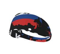 Bandeau de sport élastique double face imprimé carte de la Russie, idéal comme cadeau pour les amis amateurs de sport, la famille