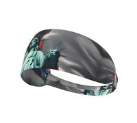 Bandeau de sport élastique double face Motif statue de la Liberté Idéal comme cadeau pour les amis amateurs de sport ou la famille