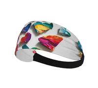 Bandeau de sport élastique HYTTER coloré pièces d'amour en élasthanne, doux, respirant, séchage rapide