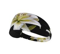 Bandeau de sport élastique HYTTER Lily avec image de gouttes d'eau en élasthanne, doux, respirant, séchage rapide