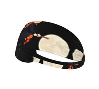 Bandeau de sport élastique HYTTER Little Witch Riding a Broom in The Sky Picture Spandex, doux, respirant, séchage rapide