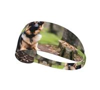 Bandeau de sport élastique HYTTER Maple Berger Allemand Photo Spandex doux, respirant, séchage rapide