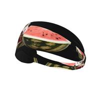 Bandeau de sport élastique HYTTER Petit hérisson sur image pastèque Spandex doux, respirant, séchage rapide