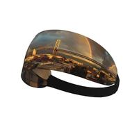 Bandeau de sport élastique HYTTER The Rainbow After The Rain Picture Spandex, doux, respirant, séchage rapide