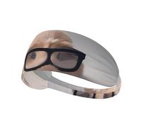 Bandeau de sport élastique imprimé cochon d'Inde avec lunettes - Bandeau de sport extensible adapté pour le sport, les voyages et le fitness en intérieur