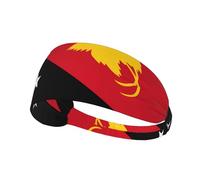 Bandeau de sport élastique imprimé drapeau de la Papouasie-Nouvelle-Guinée Bandeau de sport extensible Convient pour le sport, les voyages et le fitness en intérieur
