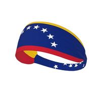 Bandeau de sport élastique imprimé drapeau du Venezuela : bandeau élastique pour course à pied, gym, cyclisme, yoga, fitness et voyage