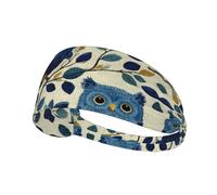Bandeau de sport élastique imprimé hibou sur une branche : bandeau élastique pour la course à pied, la gym, le cyclisme, le yoga, le fitness et les voyages