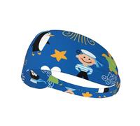 Bandeau de sport élastique imprimé tortue pingouin adapté pour la course à pied, le fitness, le tennis, le yoga