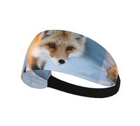 Bandeau de sport élastique imprimé XBKGOHA The Fox Who Stepped on Snow Doux, respirant, séchage rapide