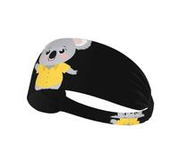 Bandeau de sport élastique JKIEGOQ Koala Saying Hello imprimé Spandex, doux, respirant, séchage rapide