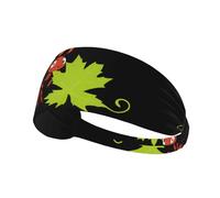 Bandeau de sport élastique JKIEGOQ Little Fourmi tenant une feuille d'érable imprimé Spandex, doux, respirant, séchage rapide
