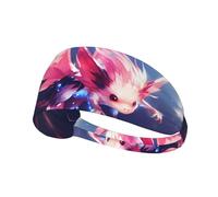 Bandeau de sport élastique JKIEGOQ rose hexagone imprimé dinosaure, élasthanne, doux, respirant, séchage rapide