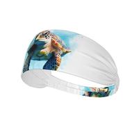 Bandeau de Sport élastique « Les Tortues nagent » pour la Course à Pied, Le Cyclisme et Le Yoga. Ce Bandeau Respirant et Absorbant la Transpiration Convient à la Plupart des Hommes et des Femmes.