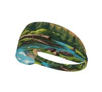 Bandeau de sport élastique MJHKXLJ Beautiful Yosemite National Park Impression Spandex, doux, respirant, séchage rapide