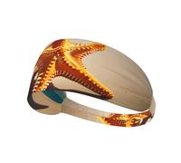 Bandeau de sport élastique MJHKXLJ Sunny Day Beach Impression étoiles de mer Spandex doux, respirant, séchage rapide