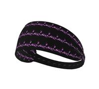 Bandeau de sport élastique multifonction et confortable avec imprimé papillon violet pour activités de plein air