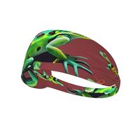 Bandeau de sport élastique pour cheveux MJHKXLJ Gecko Lézards Impression Spandex doux, respirant, séchage rapide