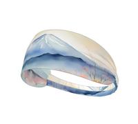 Bandeau de sport élastique pour cheveux YYHWHJDE Beau motif imprimé Mt. Fuji Spandex, doux, respirant, séchage rapide