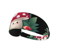 Bandeau de sport élastique pour cheveux YYHWHJDE Happy Little Champignon Imprimé Spandex doux, respirant, séchage rapide