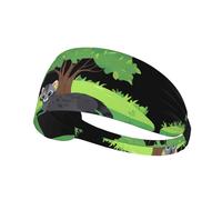Bandeau de sport élastique pour cheveux YYHWHJDE Little Civet Cat Under the Green Tree, séchage rapide, évacuation de l'humidité